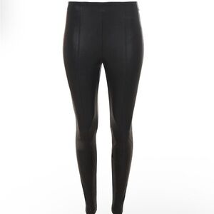 Women's Black Leather Leggings